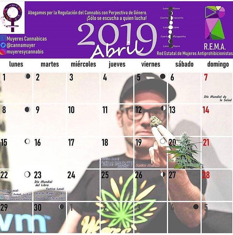 JaviDiazMartin's tweet photo. Me llena de orgullo participar en el calendario #Cannaman2019 y apoyar la lucha contra la cosificación de la mujer, al ser usada como reclamo publicitario,  #RegulacionIntegral  #marihuana  #CultivaTusDerechos #Cannabis #LosMejoresHumos #PuffPuffPass #SoloSeEscuchaAQuienLucha https://t.co/EFCaQeEmDB