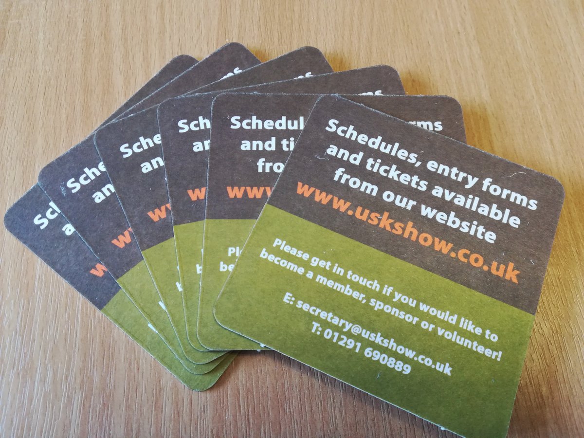 UskShow's tweet photo. Keep your eyes peeled for the new Beer mats that will be delivered around the area before too long! Thank you to @northdevonshow for the fab tip! #showssupportingshows https://t.co/YbfeZTDM4l
