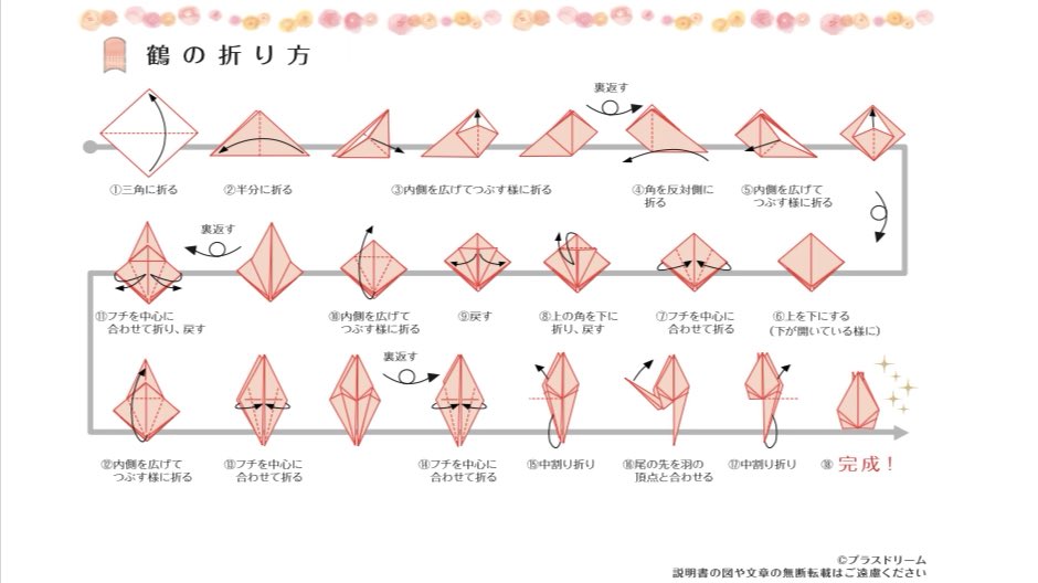 方 千羽鶴 折り