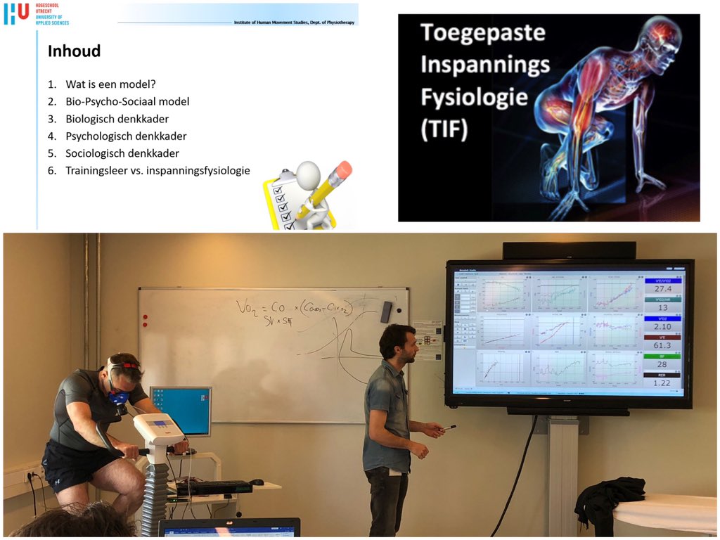 jeroenrietvelt's tweet image. We zijn begonnen! Keuzemodule toegepaste inspanningsfysiologie @HUmasterSF. Dag 1 staat in het teken van het meten, analyseren en interpreteren van het metabolisme en vanuit welke biopsychosociale invalshoek jij naar het menselijk bewegen kijkt. #VO2max #modellen #interpreteren