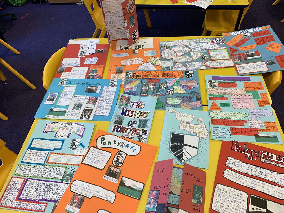 GwauncelynPri's tweet photo. Class 14 have loved their history project on Pontypridd Rugby Club. Lots of research undertaken! @PontyRFCPhotos @PontypriddRFC #blendedlearning #research #curriculumforwales #pedagogicalprinciples https://t.co/hwhcVKNxDB