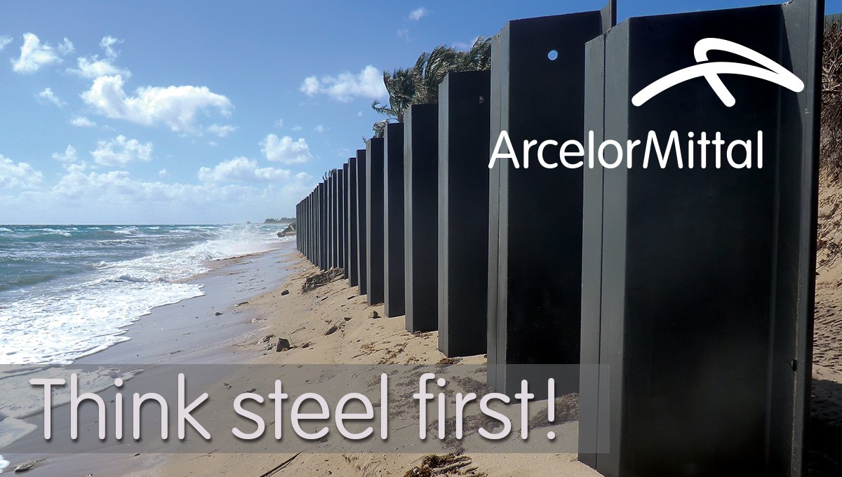 ArcelorMittal's tweet photo. Protect your community from floods and climate change with #steelsheetpiles. Learn more about @ArcelorMittalSP solutions at #bauma2019 hall C5-338.
#thinksteelfirst https://t.co/K9H8ZcdKli