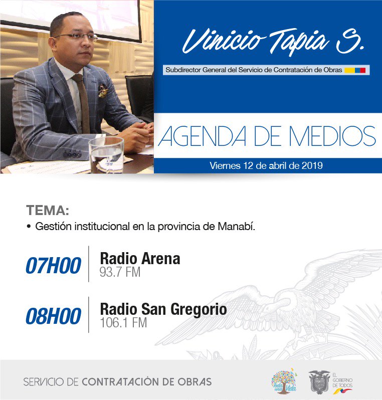 SECOB_Ec's tweet photo. #SecobEnMedios || Sigue la entrevista del Subdirector Abg. @viniciotapias, estaremos conversando acerca de la gestión institucional en la provincia de Manabí. https://t.co/uOlWkAubP6