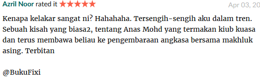 syafiqghaz's tweet photo. Ulasan terbaru #KIUB di Goodreads. Terima kasih! https://t.co/O53z0DmH0M