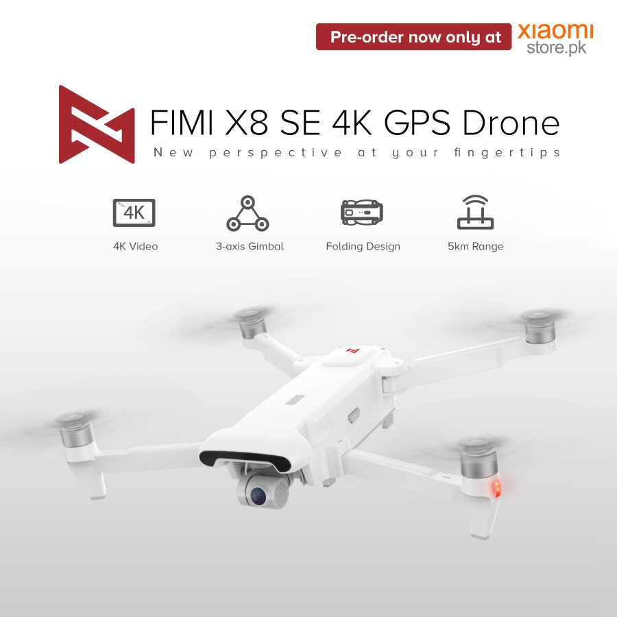 XiaomiStorePK's tweet photo. We're excited to announce that pre-orders for FIMI: X8 SE are now available on the Xiaomi Store. Pre-Order here: https://t.co/z8zvAP9QxA
#4KDrone #MiDrone https://t.co/H57KCIk1pZ