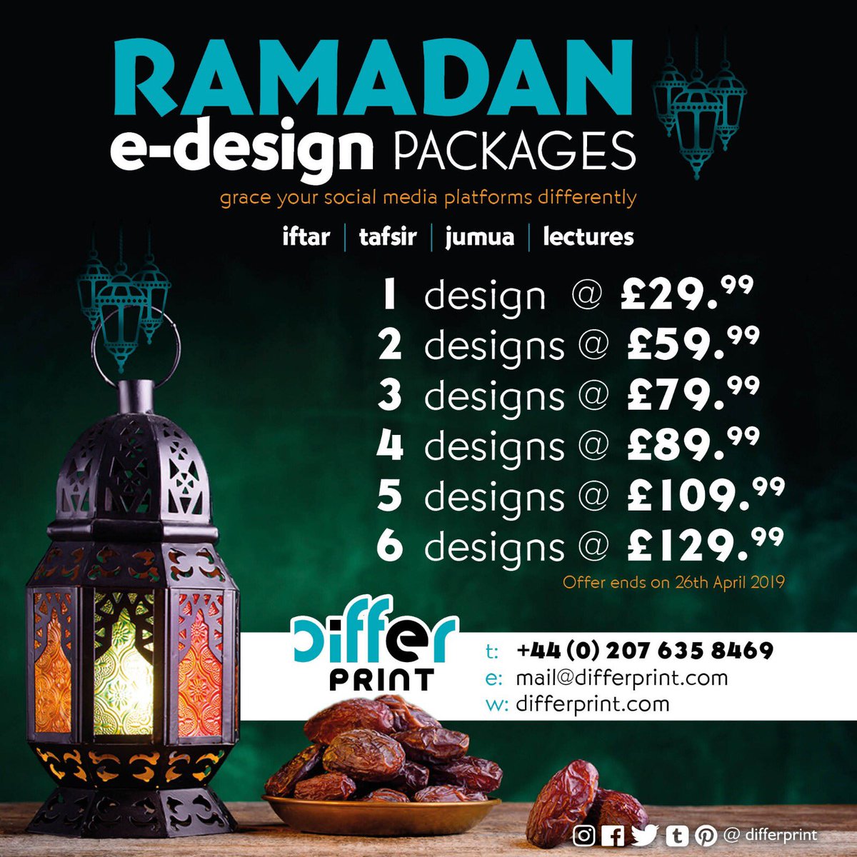differprint's tweet photo. Ramadan is here again. Promote your Ramadan events, limited space available. #ramadan #muslim #islam #events #differprint #london #peckham https://t.co/yUae9vp4wI