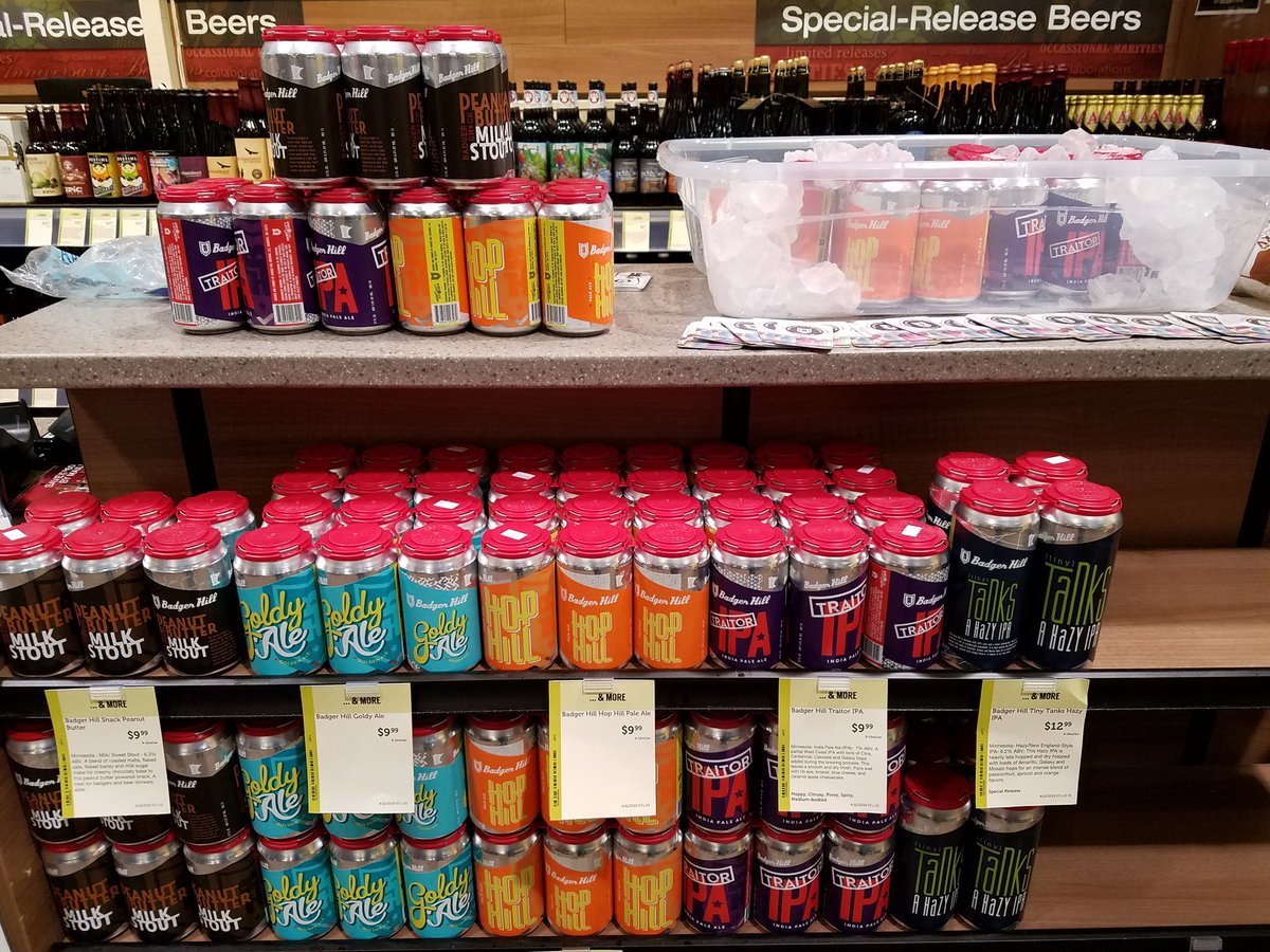EricKraushar's tweet image. @BadgerHillBeer never too early for free samples of Traitor IPA, Hop Hill Pale Ale and Badger Snack at @TotalWine Bloomington. Here to 3pm! #TinyTanksInStock #MixPacks #Sixers