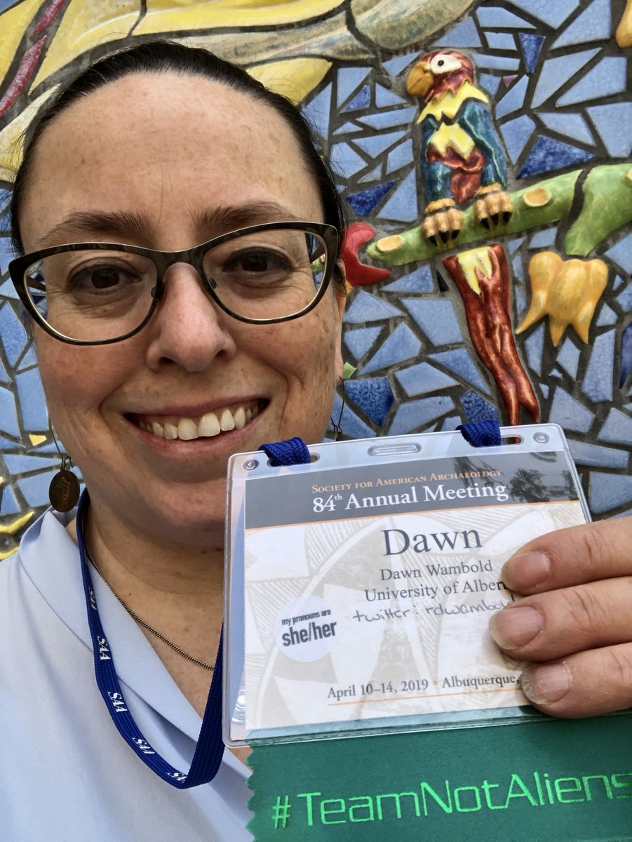 rdwambold's tweet photo. I’m #TeamNotAliens at #saa2019 with @bones_canada and @ArchyFantasies! https://t.co/327WiYFKMq