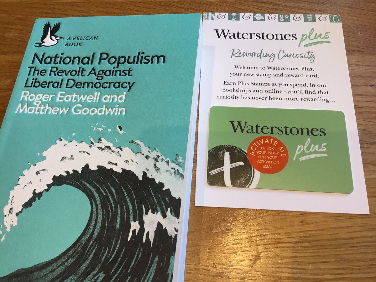 Mark Goldfinch (@mark3deal) on Twitter photo Just bought ‘National Populism’ from my helpful local <a href="/Waterstones/">Waterstones</a>. As it’s written by academics <a href="/GoodwinMJ/">Matt Goodwin</a> and Roger Eatwell I think it should be insightful rather than inciteful 🤔 Just bought ‘National Populism’ from my helpful local <a href="/Waterstones/">Waterstones</a>. As it’s written by academics <a href="/GoodwinMJ/">Matt Goodwin</a> and Roger Eatwell I think it should be insightful rather than inciteful 🤔