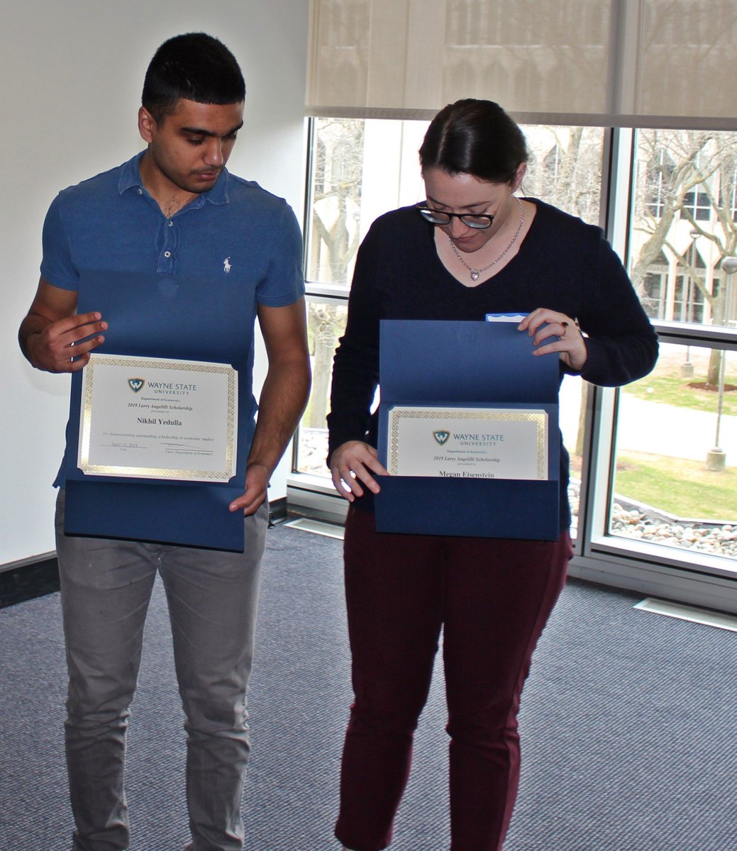 WayneStateEcon's tweet photo. Yesterday we held the first Lion Economics Luncheon to bring together our undergraduate students and faculty, recognize our graduating seniors, and present some department awards.  Congratulations all! https://t.co/aDbhl0SlTs