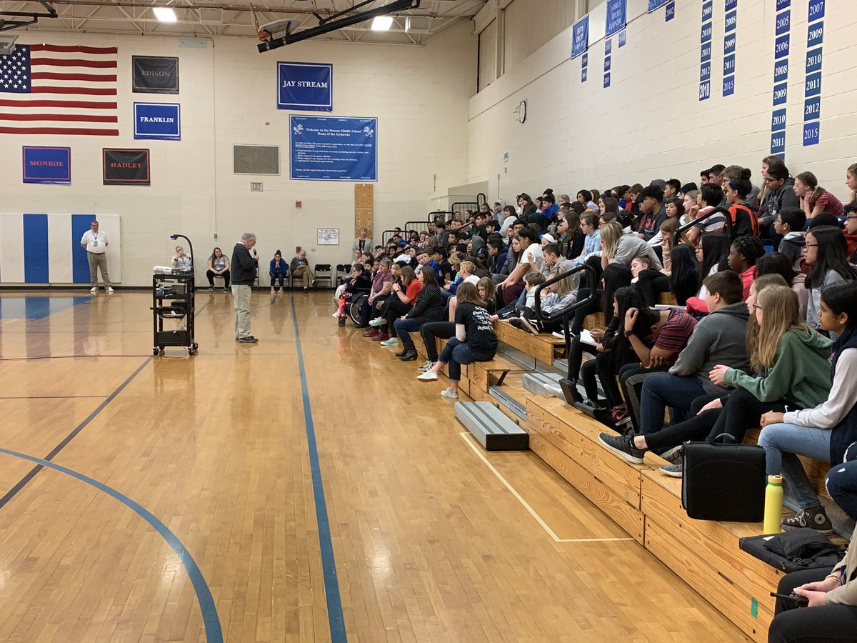 “You can do anything” thank you Mr Mueller for sharing your survival stories of WWII and the Holocaust with our 7th graders. #jsjayhawkway
