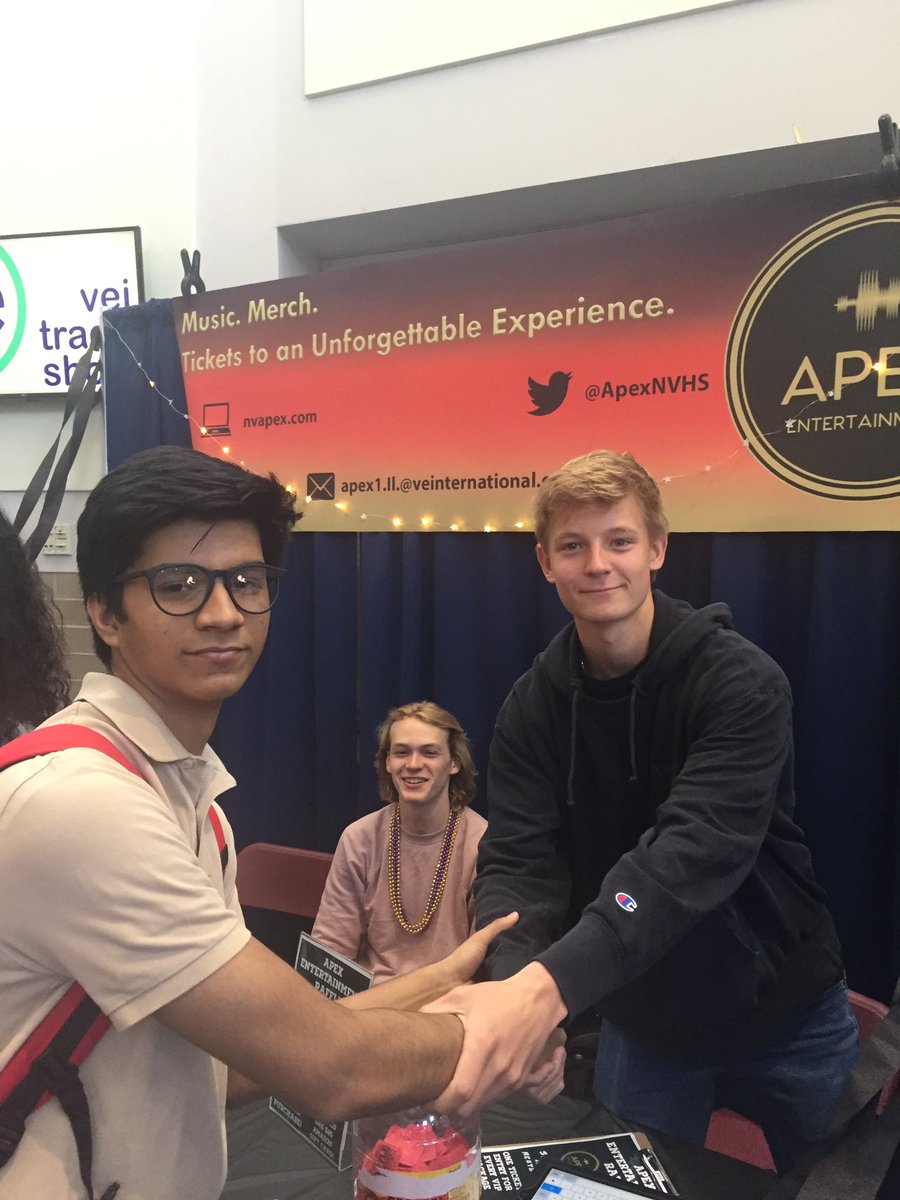 ApexNVHS's tweet photo. Apex is happily attending Neuqua’s very own VEI Trade-show. Great opportunity for all Neuqua firms to connect with the student body and sell our products!! #neuquavei #VEInternational #skeddyszn 🔥☝️🔥☝️🔥☝️ https://t.co/PdjEquXjLM
