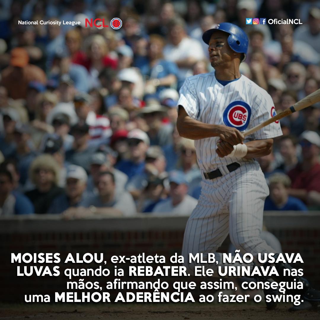 oficialncl's tweet photo. Alou afirma que a aderência fica muito melhor com a mão mijada. Entretanto, cientificamente analisando, há muita ureia / ácido úrico no mijo, o que em vez de deixar a mão mais firme, a deixaria mais macia. Baseball e suas loucuras.

#MLB #MLBBrasil #NCL #Curiosidade https://t.co/z1uGkLeEfO