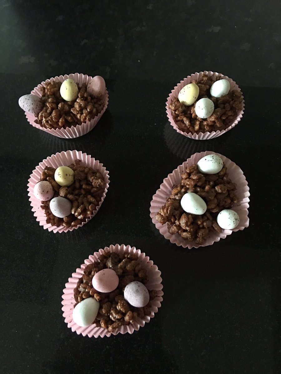 BluebirdsLittle's tweet photo. After school children making Easter cards and chocolate egg baskets https://t.co/Kmw7S2Igiz