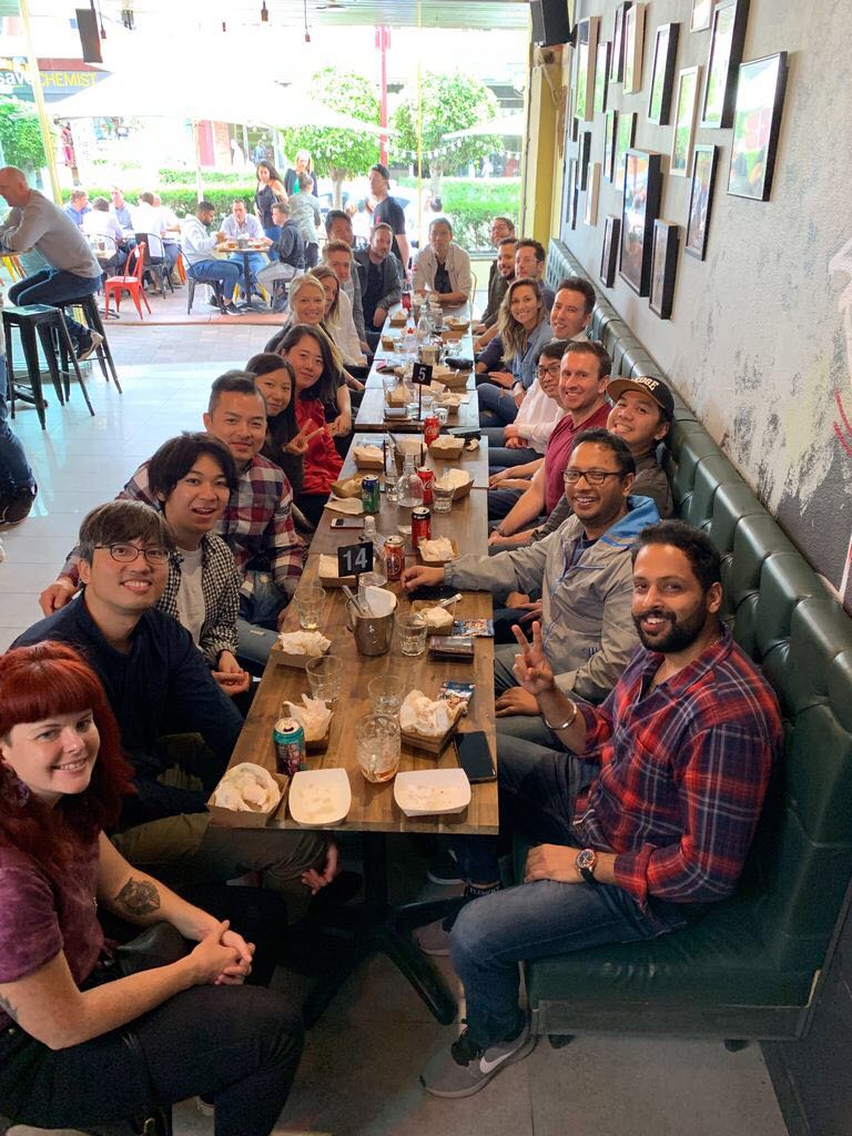 stackla's tweet photo. Happy Friday from the Stackla team! βοΈπ€ #StacklaLife https://t.co/MkDdwgOuSJ