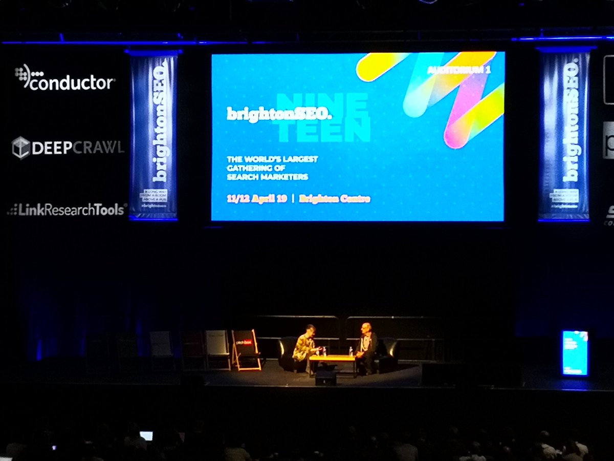 SearchRocks's tweet photo. Google's @JohnMu being grilled on stage during the Q&amp;A session #BrightonSEO but the man's got a GSOH https://t.co/6X2rJ3gYSv