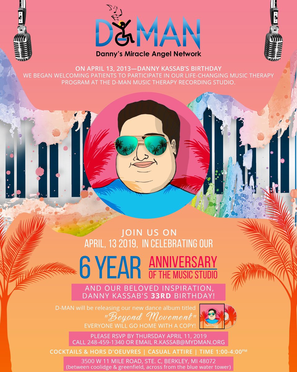 yourdmanz's tweet photo. This is tomorrow!! 1-4 at the studio. Celebrating 6 years at the studio, the OG inspiration Danny's B-Day, and dropping a new album. Come out and kick it! #dmanfoundation #bethemiracle #dmanstudio #beyondmovement #danbones #alwaysreppindannykassab https://t.co/jygqoZphuk