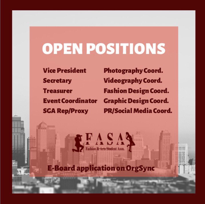 FASACMU's tweet image. Looking to join a DOPE innovative organization here at CMU?!👀 The Fashion &amp;amp; Arts Student Association will be holding interviews Next Monday &amp;amp; Friday‼️ (Must first complete Eboard application on Orgsync to be considered➡️ (link in bio!)😉