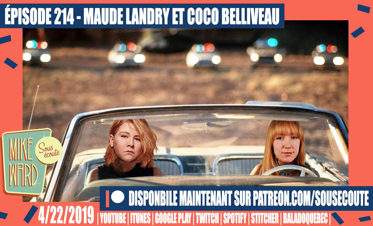 Un rappel que notre excellent épisode avec <a href="/LandryMaude/">Maude Landry</a> et <a href="/CocoBelliveau/">Coco Belliveau</a> ​est disponible sur Patreon.com/sousecoute. 🎧🎤🍺

Ce sera disponible sur toutes les plateformes le 22 avril.