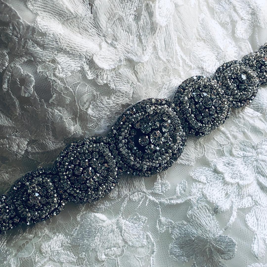 Hi Beauties!

To Bling or Not to Bling ?
A bridal belt or sash is an absolutely gorgeous way to add a little extra bubbly pop to your dream gown! 

Perfect for the future Mrs, who wants a mixture of lace and glitzy kisses!