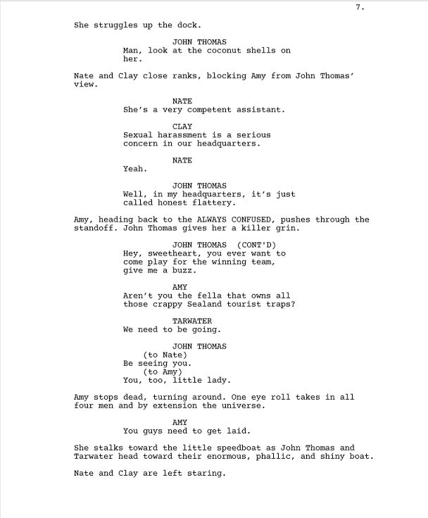 baddestmamajama's tweet image. Back in (jesus) 2015, the first thing @ndsinnott and I tried to write together was a feature adaptation of my favorite insane book, FLUKE, by Christopher Moore. It may be the only script in Blacklist history to get a 6 for "excessive whale penis humor" #PagesOOC #FirstScript