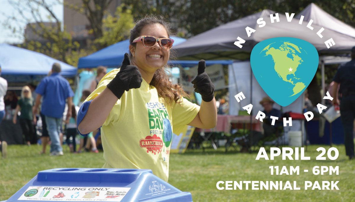 EarthDayNash's tweet photo. We’re still taking on volunteers for #NashvilleEarthDay2019! If you’re interesting in helping out with the event click here to sign up-> https://t.co/2wiAyaDn6B https://t.co/BeDwL7jEV1