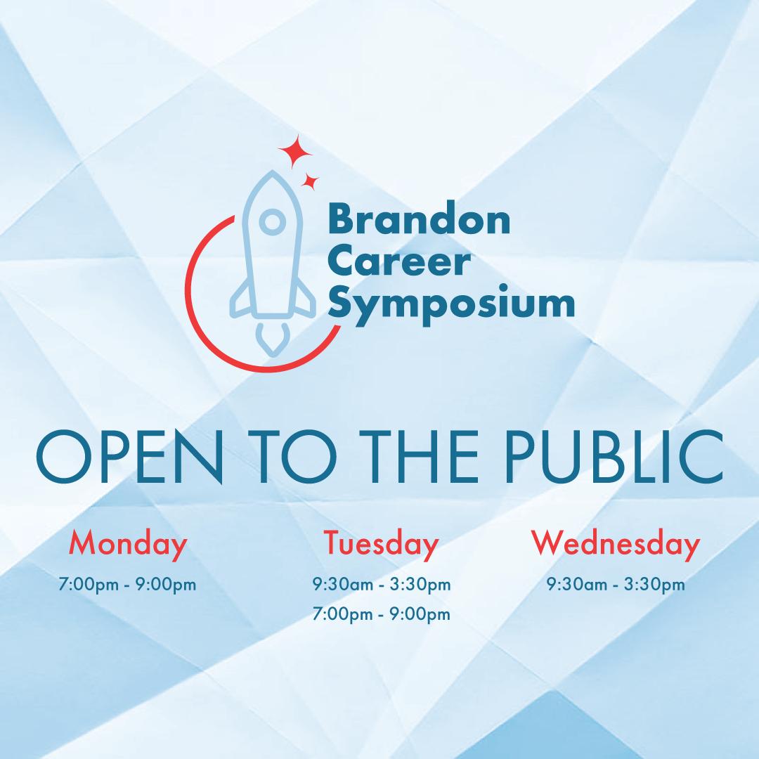 The Brandon Career Symposium will be OPEN TO THE PUBLIC all three days! Join us to discover new career opportunities and explore your future. This event is for all ages! #explorebcs #bcs2019 #careersymposium #dream #explore #discover