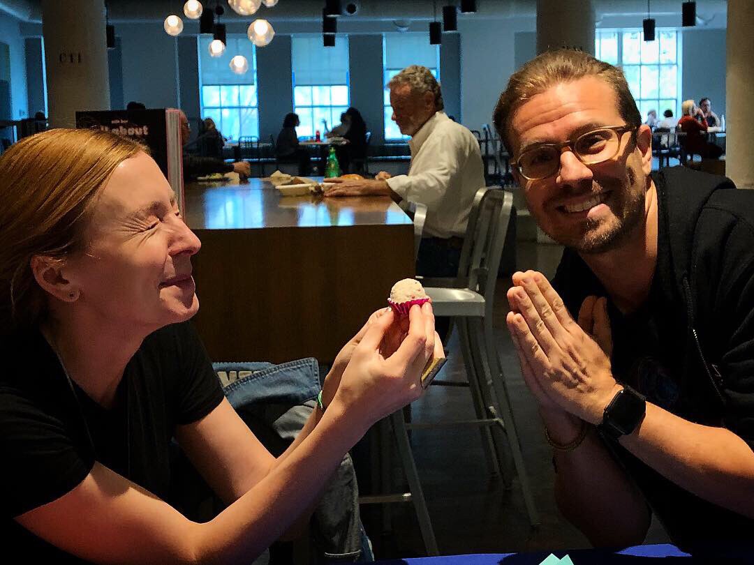 Joshrogosin's tweet image. I got to thank @christinatosi for making my favorite sweet ever, @milkbarstore cake ball truffles 🎂. My life is complete! #trueog