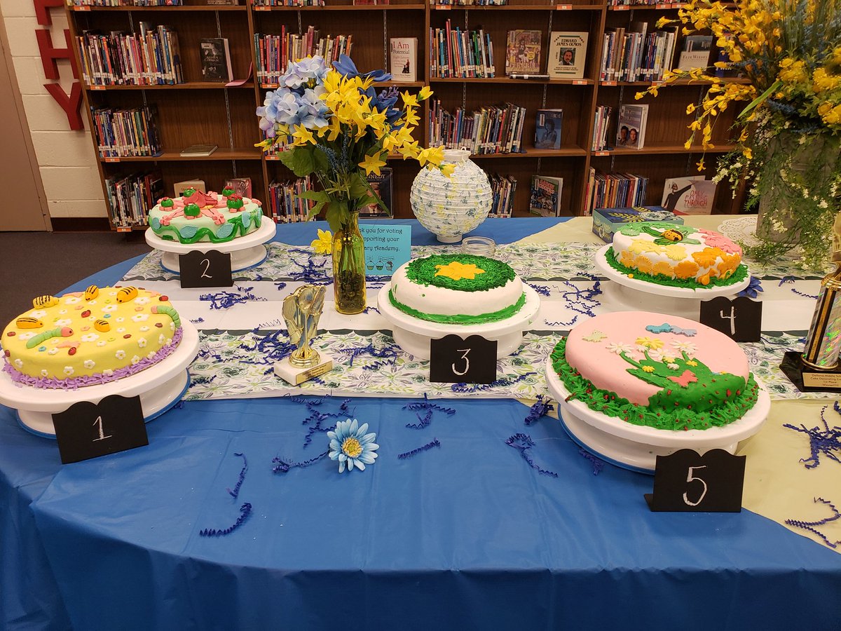 Cahillmomof6's tweet photo. The inaugural Frost Off @DMS_CHARGERS  Our incredible Culinary Academy students are competing for Lead Decorator, trophy and bragging rights! Only stipulations were that it must be Spring or Summer themed! #ChargerPride #DMSisWhereItsAt #DMSFrostOff2019 https://t.co/ltVOysfGeB