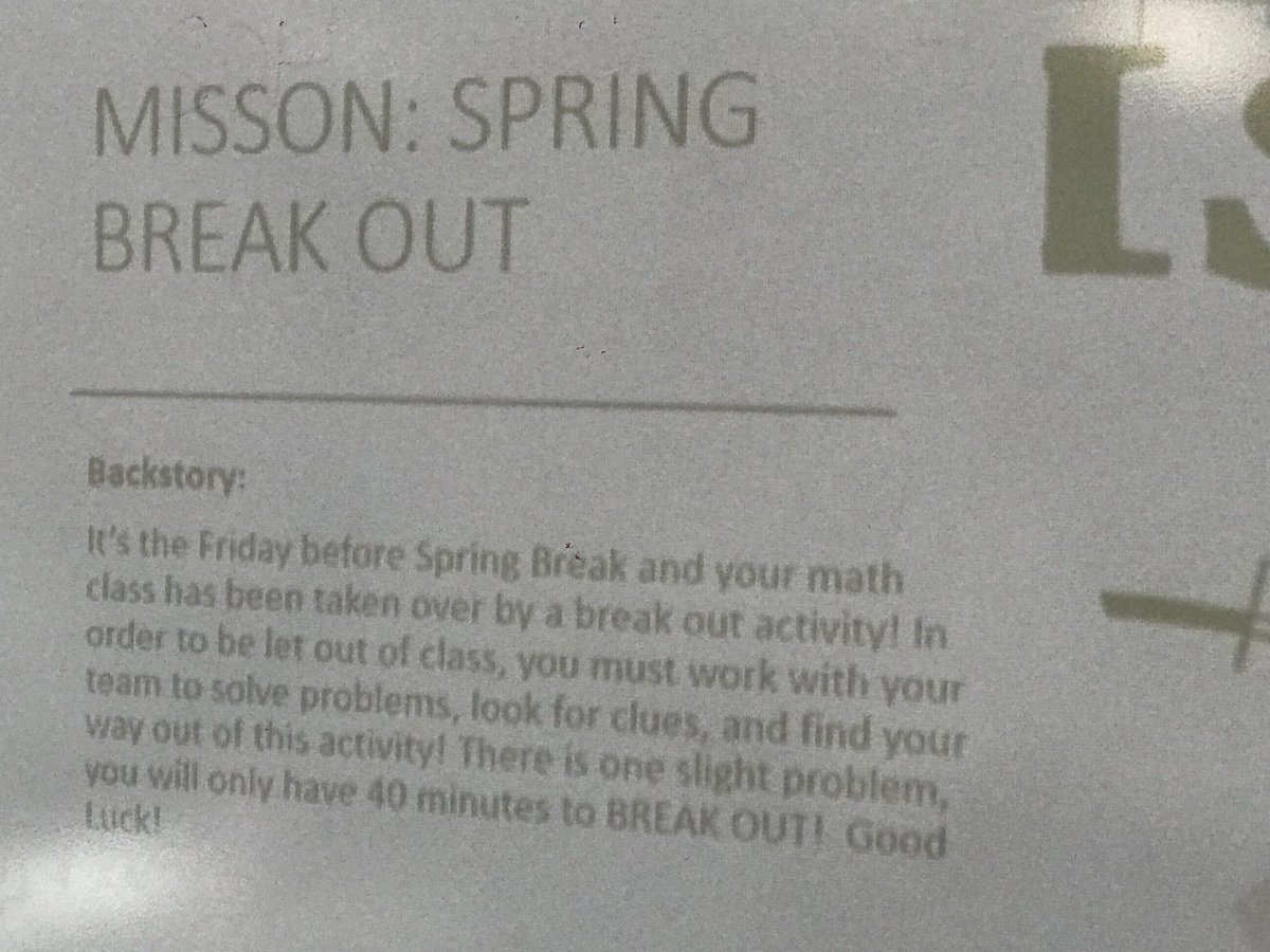 Mrbairossi's tweet photo. Break out math today in Mrs. Everson’s room. https://t.co/1IdbKsUdMV