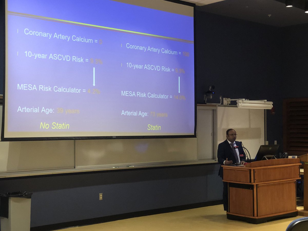 cardiooncCMB's tweet image. #CAC scoring. #Reclassify. Irfan Zeb is a boss. Great grand rounds.