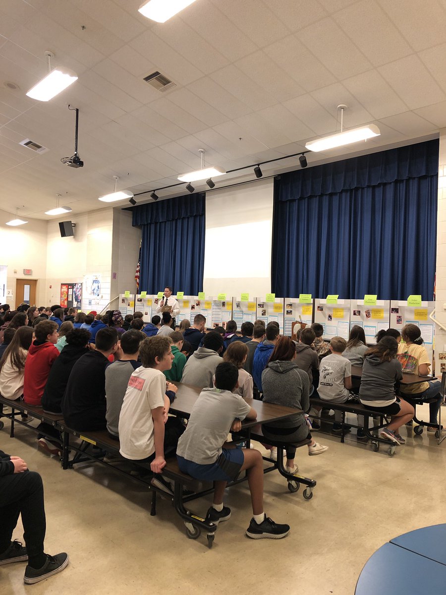 ccpsesolteam's tweet photo. “Ready, Set, STEM at Shiloh Middle today! An amazing opportunity for our 8th graders. A collaborative effort with Carroll Community College in its 10th year! Principal Lavender is kicking it off! @StemCcps is the keynote speaker! @CCPSk12 @CCPSPerformance #togetheritspossible https://t.co/bipCAreaBd