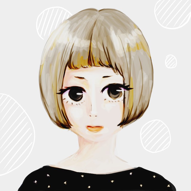 O Xrhsths エリー Sto Twitter 厚塗りおかっぱ イラスト好きな人と繋がりたい おんな 女の子イラスト