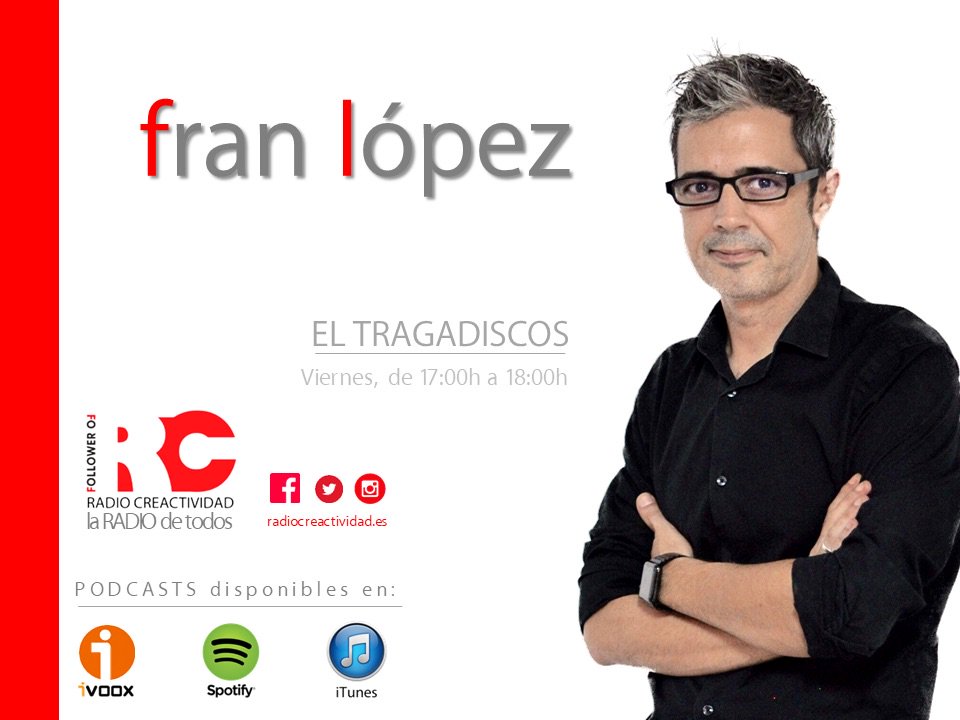 RCreactividad's tweet photo. Hoy llega una nueva edición de “El Tragadiscos” con Fran López. De 17:00h-18:00h.
Escúchale en https://t.co/pwIFcJPoF1 https://t.co/6G3FTd67r6