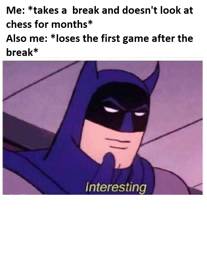 Chessentials_'s tweet photo. I know it sounds unbelievable. But I heard that when you actually work on chess, you perform better over the board?
What do you know..
#chess #joke #humour #chesshumour #meme #chessmeme https://t.co/y5Jzka2lR1