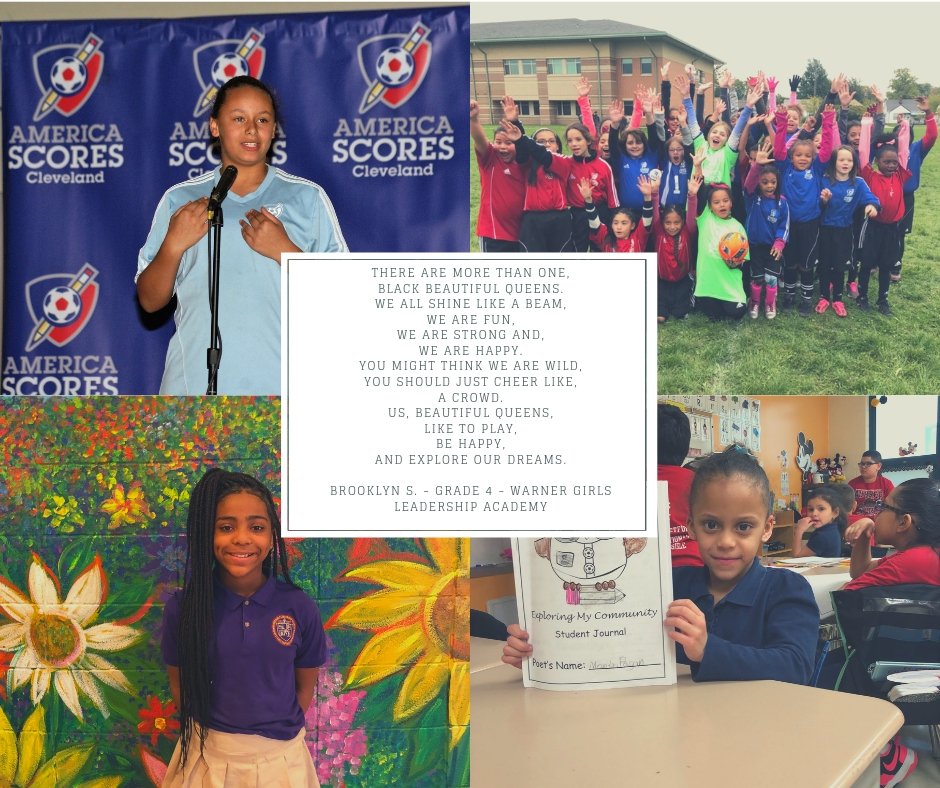 SCORESCleveland's tweet photo. This Friday's poem is by one of our 4th graders from Warner Girls Leadership Academy! Brooklyn's poem has been chose by two of our artists for Inspired Art in June and we can't wait to see what they create! #nationalpoetrymonth #scorescle https://t.co/WA1nraVAK1