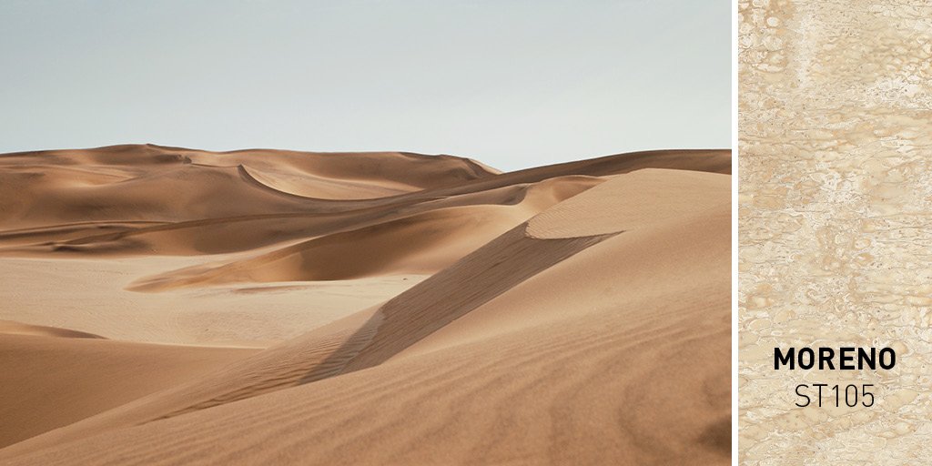 Desert vibes, earthy tones, happy Friday😎 #ElevateLife #FridayFeature

Order your Moreno sample today: hanexsolidsurfaces.com/products/moren…