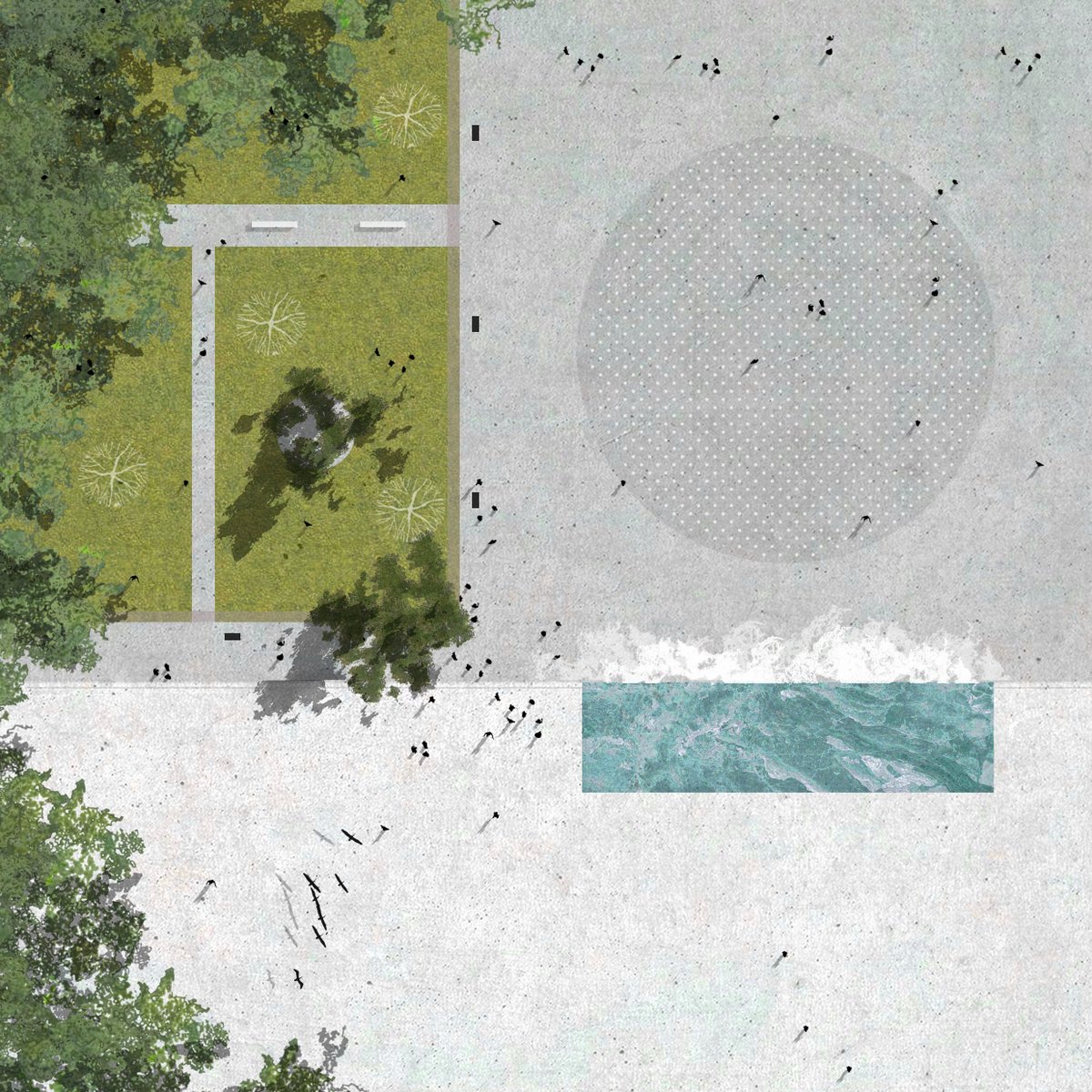 Waterfall - Zean Macfarlane #architecture #architect #waterfeatures #water #waterfeature #waterfall #waterfallfeature #waterlove #lovewater #landscape #land #landscapedesign #design #circle #green #grass #circular #art #arte #artist #artwork #artlove #zeanmacfarlane