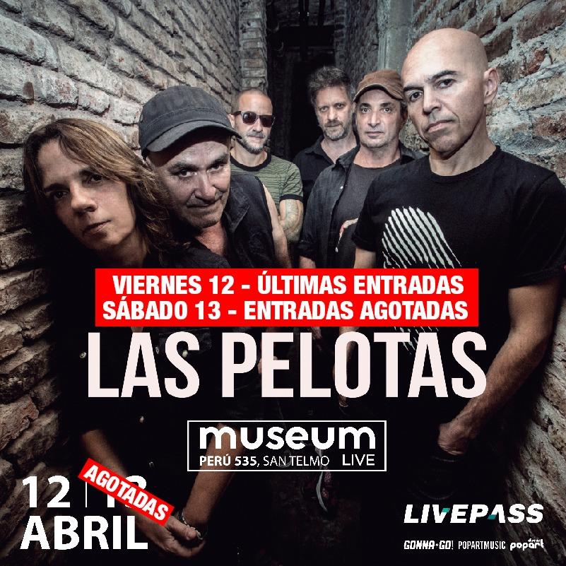 🔥 H O Y 

 <a href="/laspelotasweb/">Las Pelotas</a> en #MuseumLive
-

👉🏼 Todavía quedan entradas!!!

-Apertura de puertas- 20hs!!

🎟 <a href="/livepassarg/">Livepass Argentina</a>-  Locuras y Boletería del Teatro!!