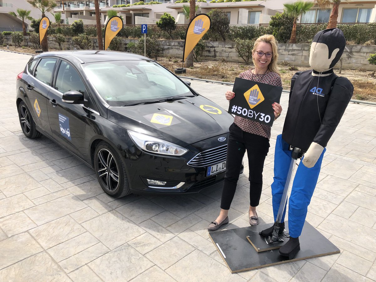 DavidDjward's tweet image. Great to welcome Laura Dolci, Head of United Nations Road Safety Trust Fund @TowardsZeroFdn #AEB demo at the #GlobalMeetingNGOS @RoadSafetyNGOs. Highlighting life saving potential of #StopTheCrash technologies both in EU &amp;amp; across the world.