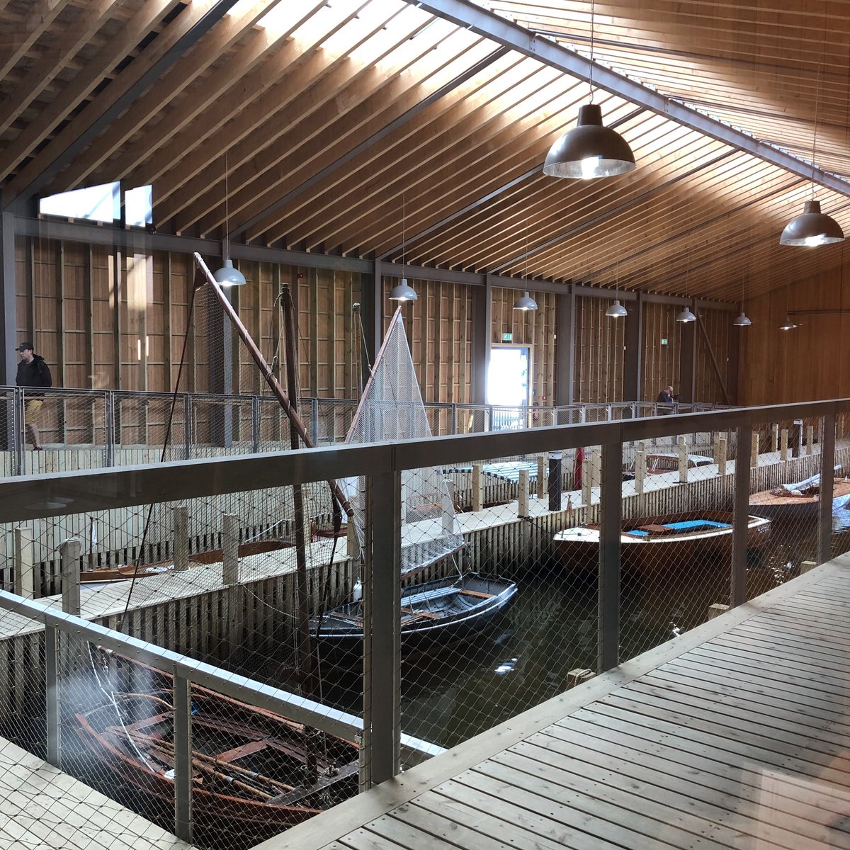 The new @windermerejetty boat museum, Cumbria, by @CarmodyGroarke Immaculately made. Love those overhangs. Already colonised by geese.