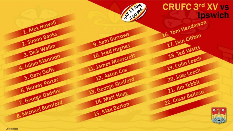 CRUFC Colts Rugby tweet media