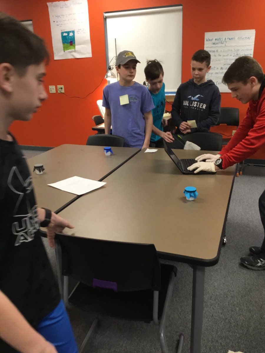 capstone_WMS's tweet photo. @elonmusk @ecskills21 @WMS_Admin @Woodbury_MSLMC The science team is conducting operation smell today taking in groups of 3 sixth graders that sniff each cup that has foul smelling ingredients inside. The team taped each fabric to the top to smell through. https://t.co/jJiDlQYAKq