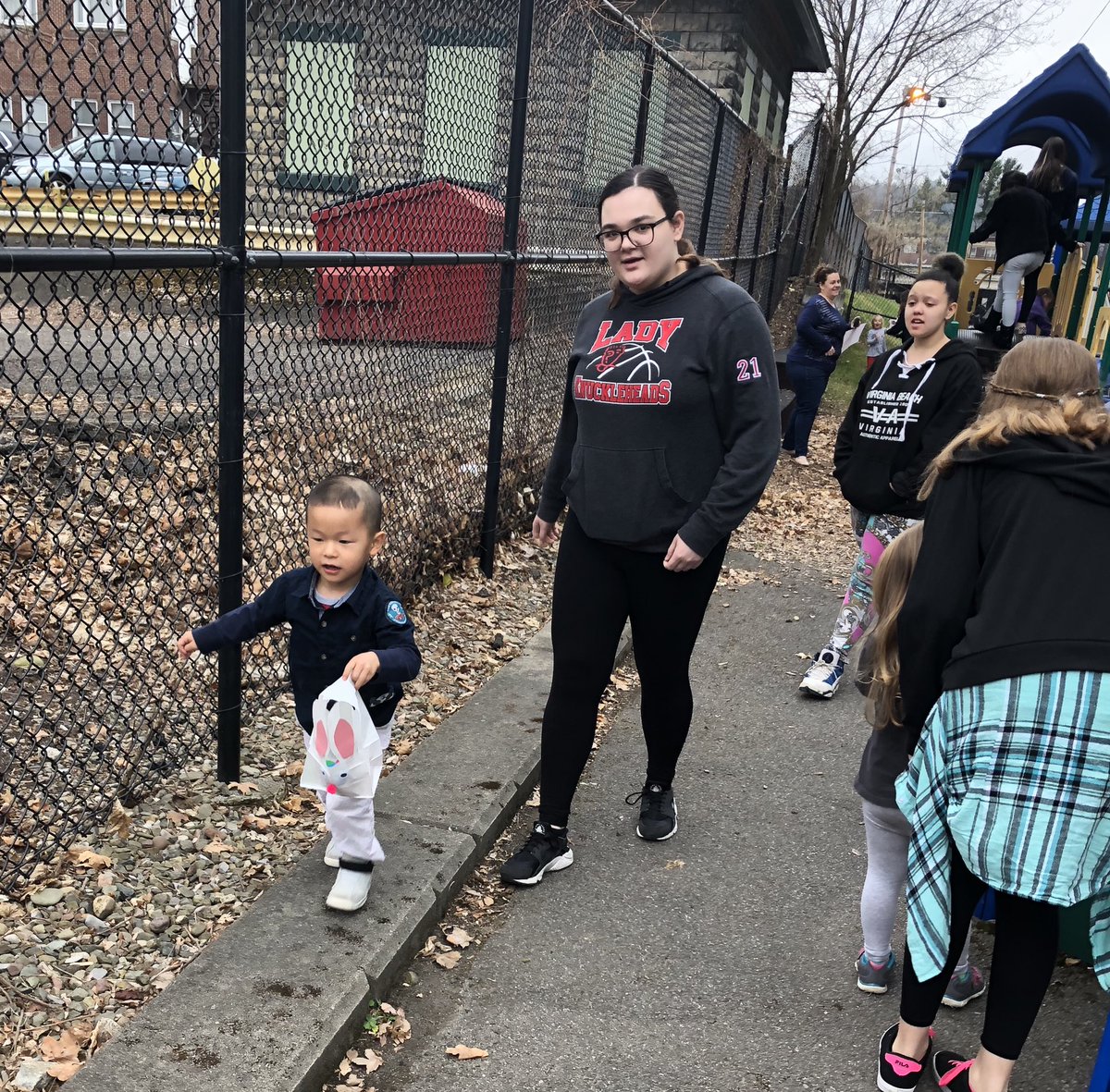 BhsChild's tweet photo. Easter Egg Hunt BHS Pre-K’s and Early Childhood Development Morning Class #BPatriotProud@BinghamtonCSD #BPatriotProud #BHSFaculty @Kevin_Richman @brenda_lidestri https://t.co/QfYIYvkyqA