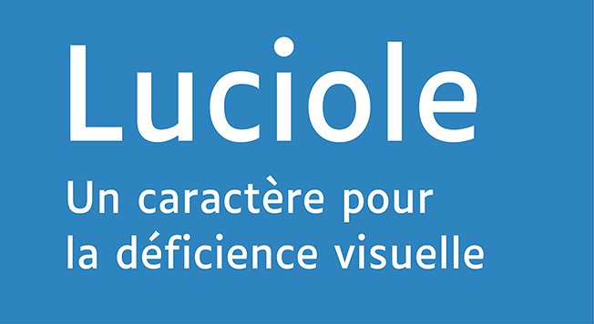 Plus
Le CTRDV a développé au cours des 2 dernières années une police de caractères conçue spécifiquement pour les personnes malvoyantes : Luciole.

Pour découvrir le projet et télécharger gratuitement le caractère : luciole-vision.com   #accessibilité #dv #typography