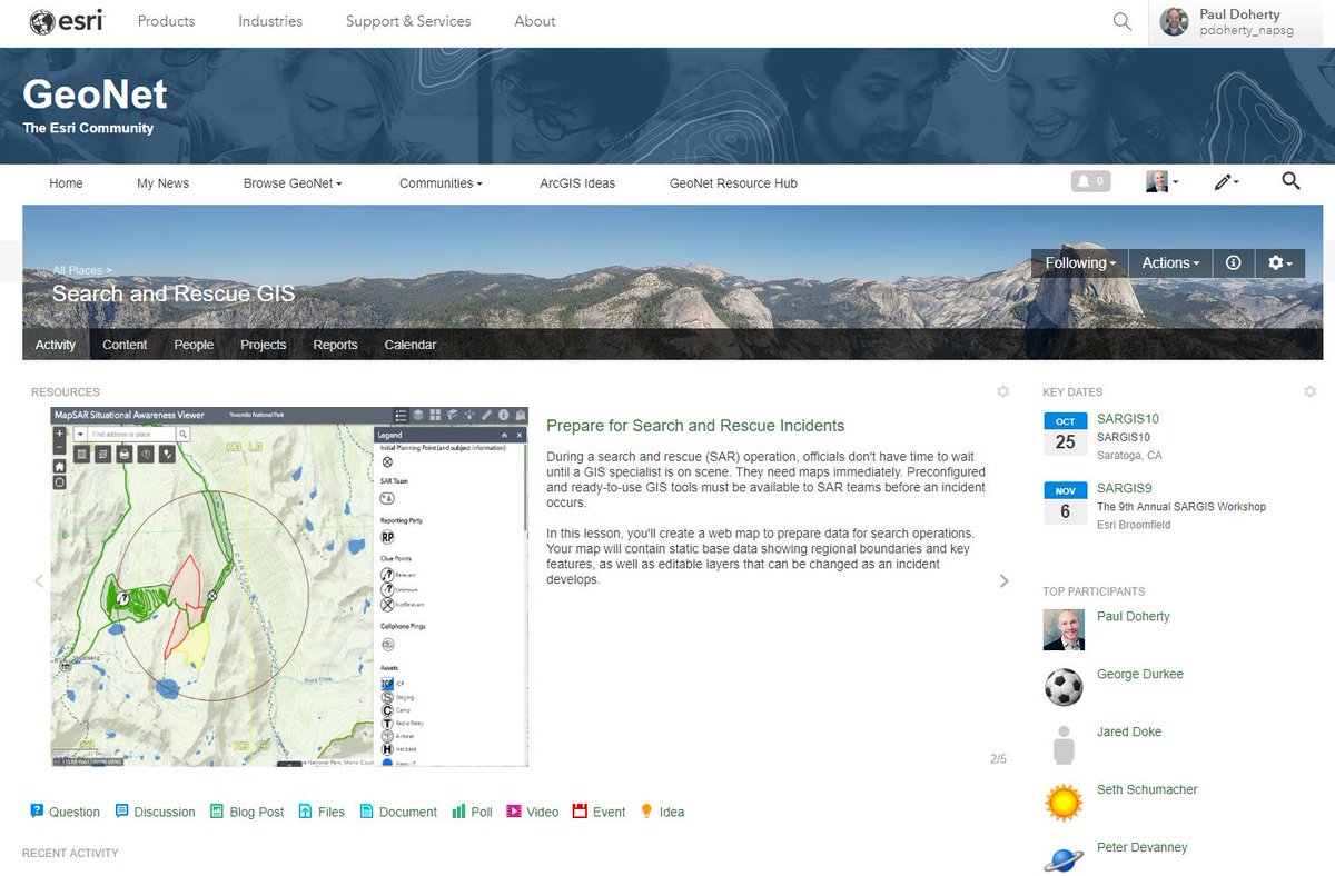 pjdohertygis's tweet photo. If you are using @ArcGISOnline and/or @ArcGISPro to support Search and Rescue teams - please join our @EsriGeoNet community #SARGIS @GISCorps #MapSAR #USNG https://t.co/uIYXONTPIh https://t.co/HPBc0olSCY