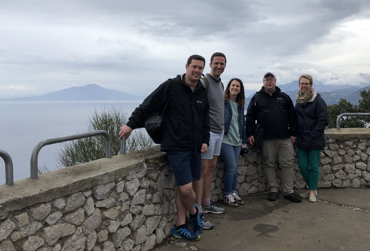Classics_NHS's tweet photo. No sun but still smiling #CapriFun #CapriNoSun #NHSItaly2019 https://t.co/XWIZJJpVU7