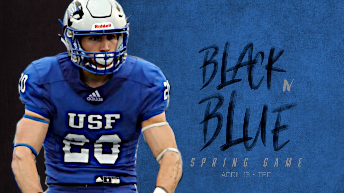 TheMaque's tweet photo. Excited for the spring game tomorrow!  12pm @ Bishop Darcy Stadium. Be there! @USF_Football @sfcougars #RollDamnCougs #gocougs 🐾🔵⚪️ https://t.co/icCaSm1ezx