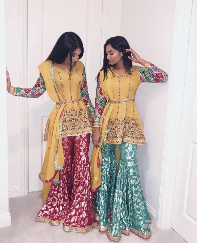 mehndi dresses for bridesmaids