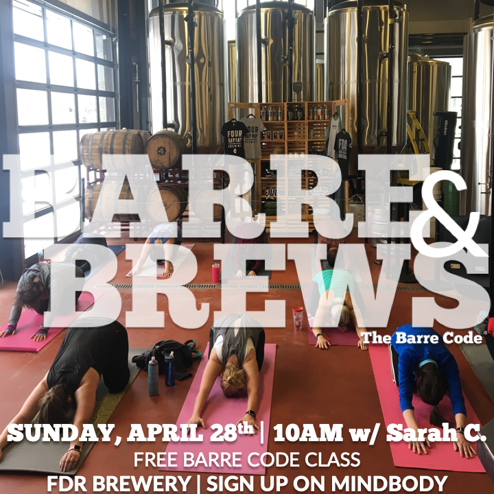 BarreCode_Fish's tweet photo. FREE CLASS!! Sign up on MINDBODY for a free Barre Code class held at Four Day Ray in Fishers! #LIveByTheBarreCode #BarreCodeFishers #Fishers #BarreAndBrews #FourDayRay #LiveLocal #BarreThenBrews https://t.co/7kY3YsEGkC